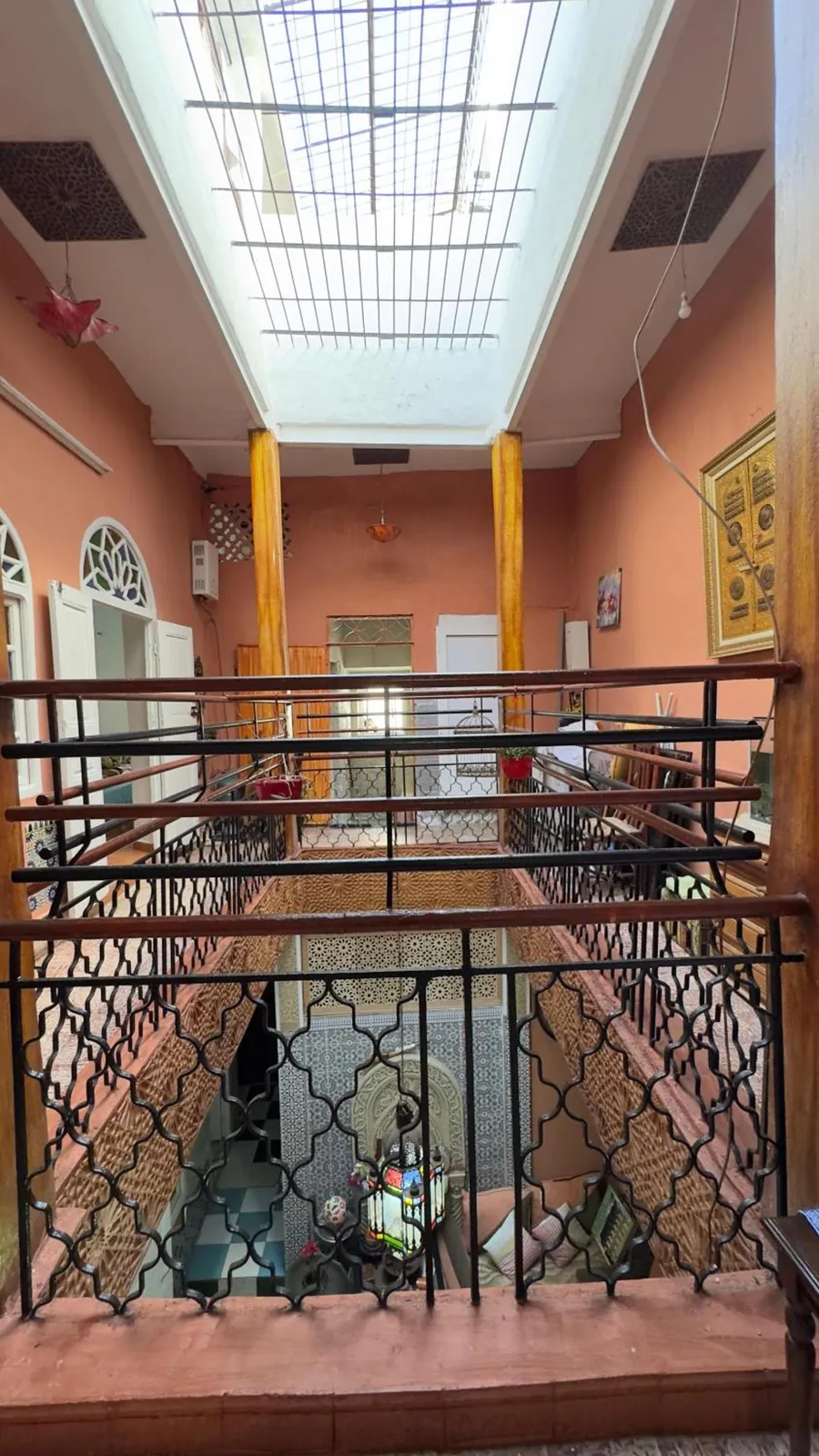 Les deux étages de galeries
