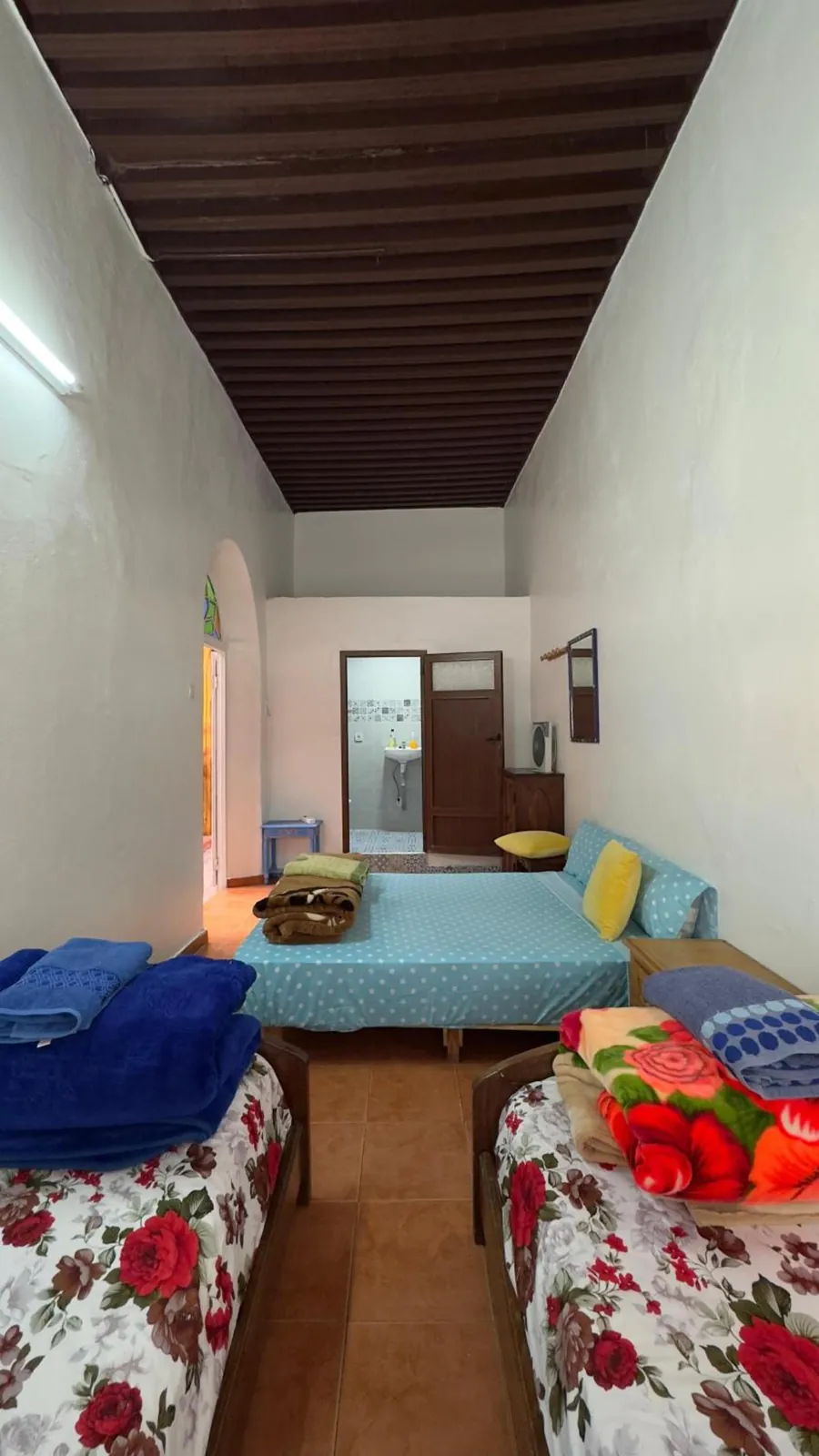 Chambre familiale, les deux lits simples